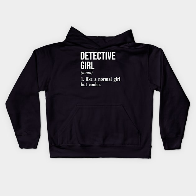 Detective Girl Kids Hoodie by conirop